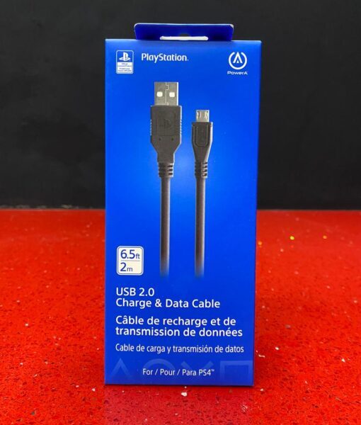 PS4 Cable USB Cargador de Control PowerA