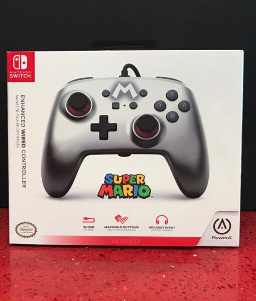 NSW item Controller Alambrico Mario Metalic PowerA