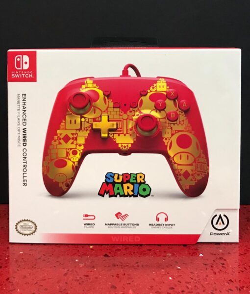 NSW item Controller Alambrico Mario Oro PowerA