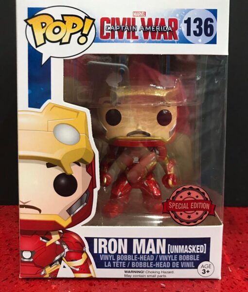 Funko Pop Figure Iron Man Unmasked 136 GameStation
