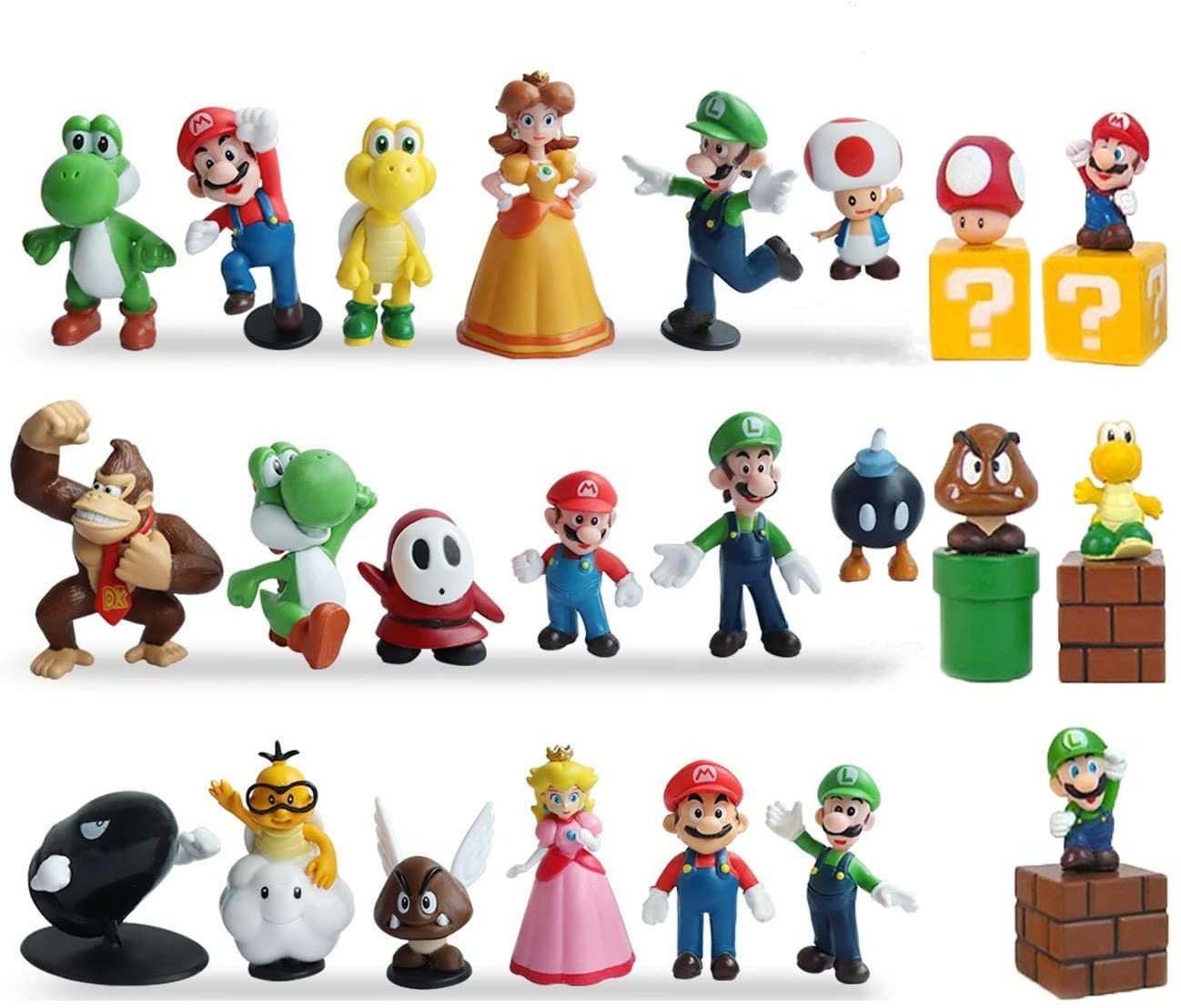 Edco Juego de 3 Figuras (Cifras) de Super Mario Bros para niños