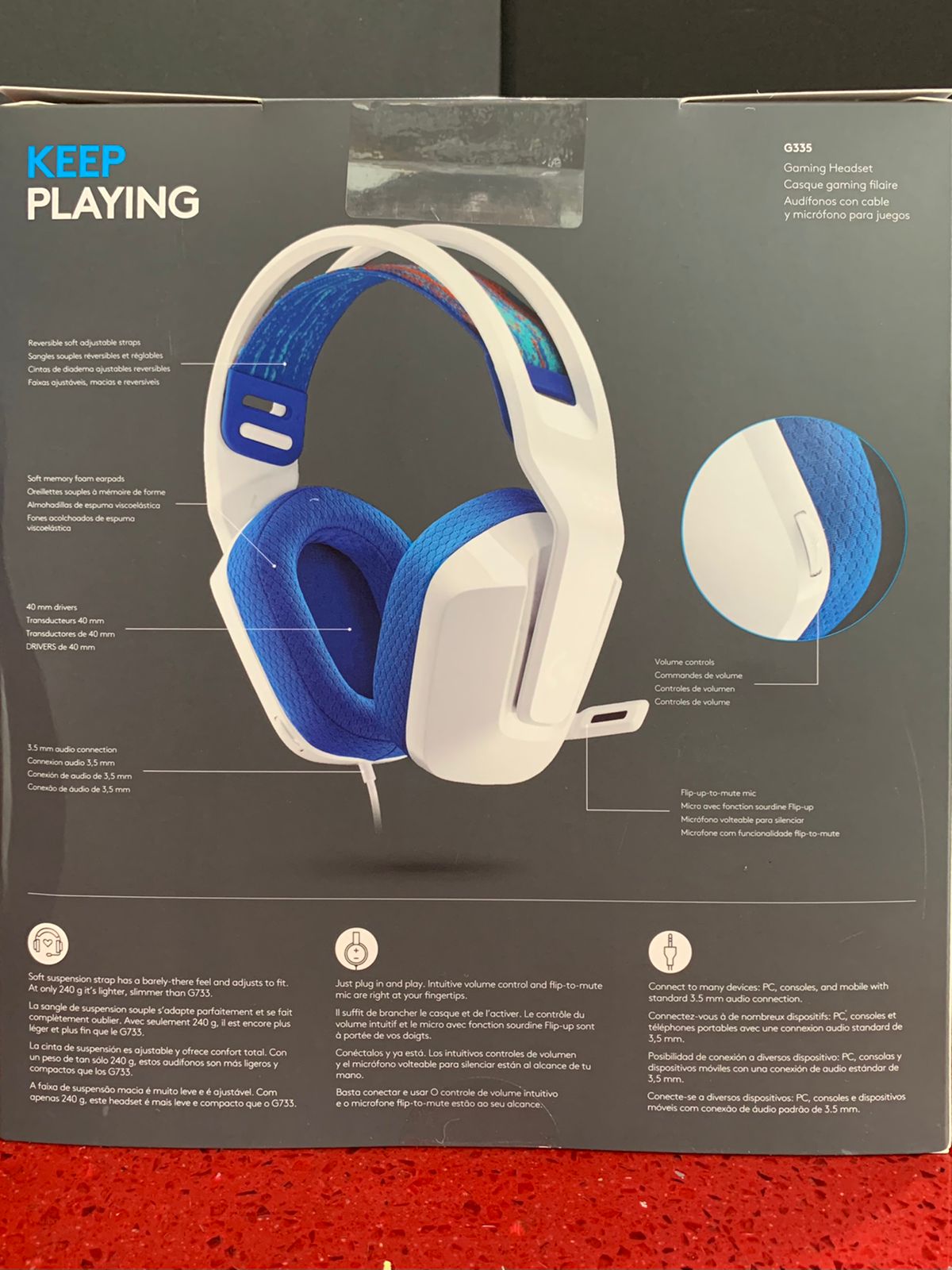 Auriculares Gamer Logitech G335 Blancos PC PS4 Xbox Switch