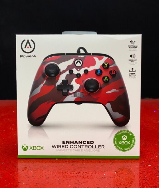 XBX item Control Alambrico Rojo CAMOUFLAJE PowerA