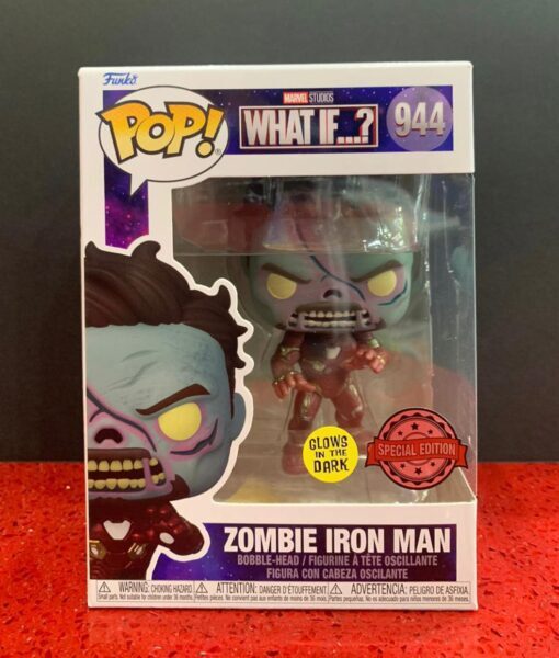 Funko Pop Figura What If Zombie Iron Man 944 glow
