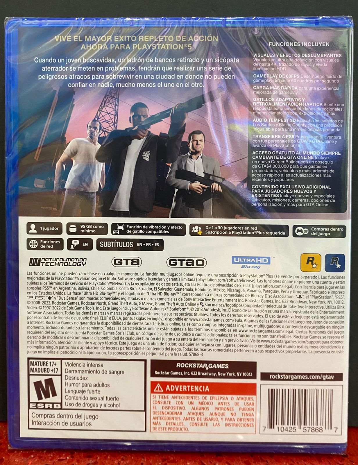Grand Theft Auto V - Fecha de Lanzamiento PS5 con subtítulos en ESPAÑOL
