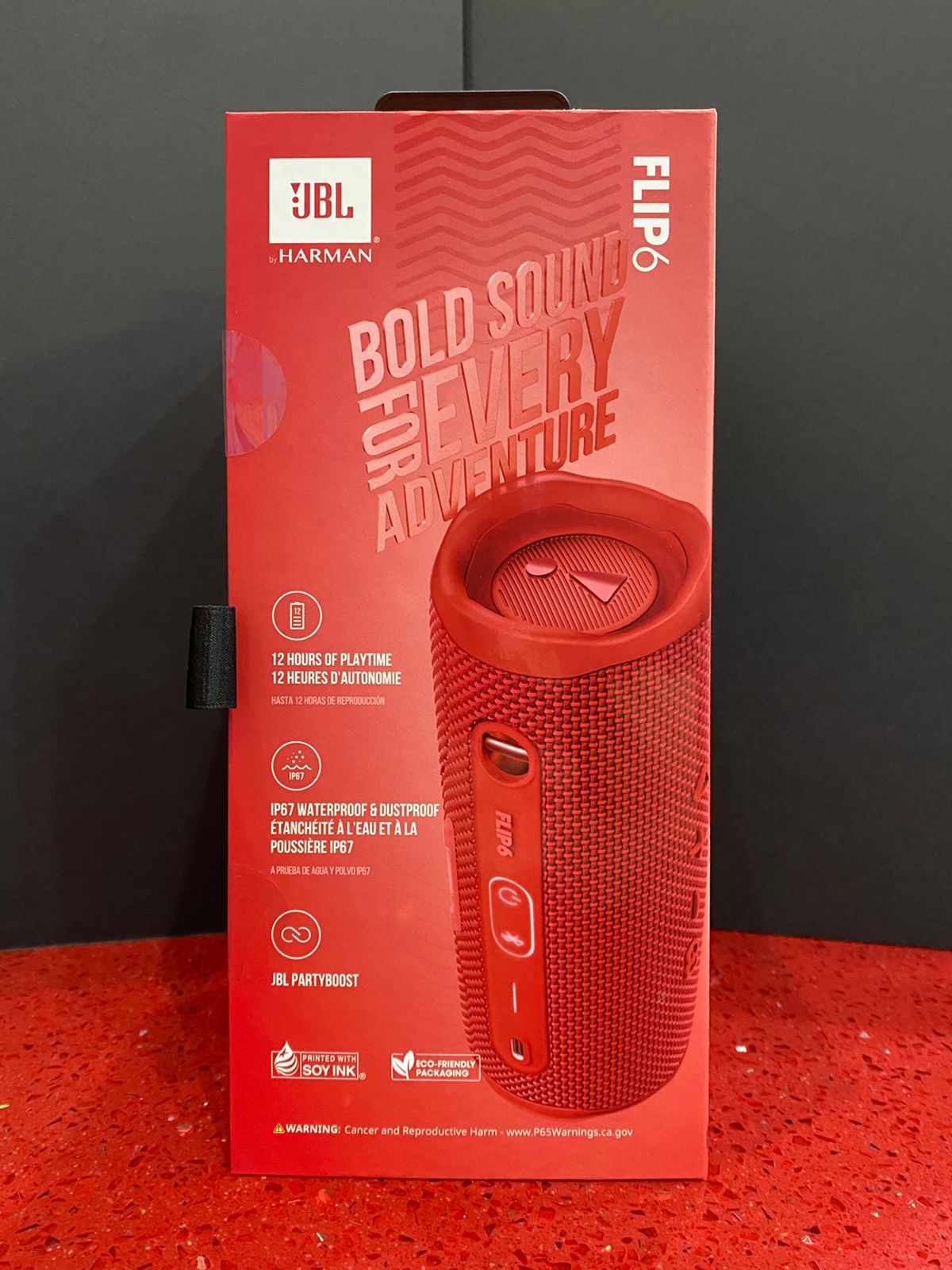 Parlante Jbl Bluetooth Flip 6 Rojo Harman Increible Sonido – DALE