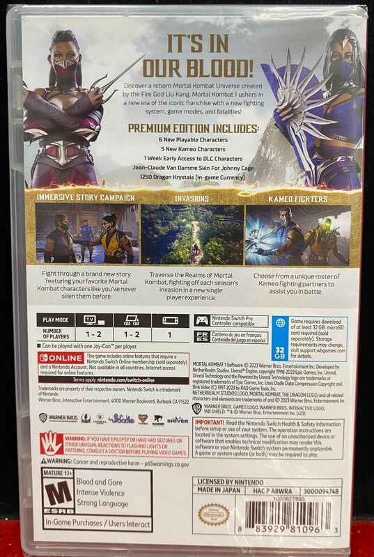 Switch Mortal Kombat 1 Premium – GameStation