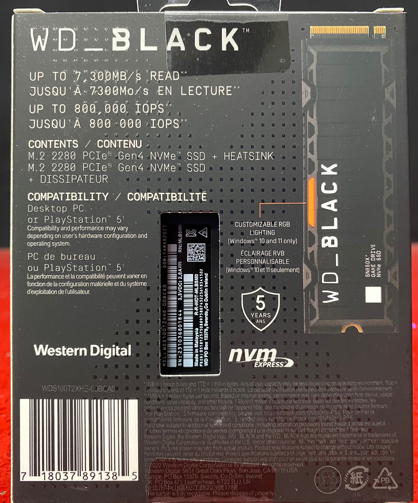 Memoria / Disco duro SSD M2 de 1 Tera WD_Black – GameStation