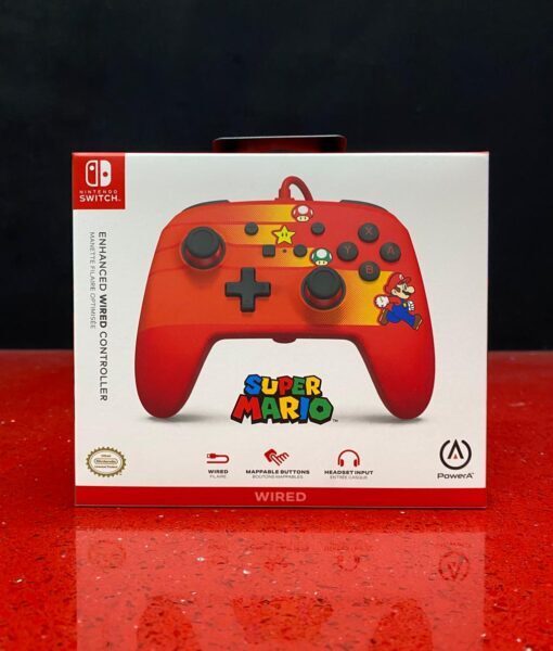 NSW item Control Alambrico Speed Mario Rojo PowerA