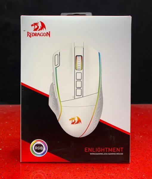 PC item Mouse Wireless Enlight Blanco RGB Redragon