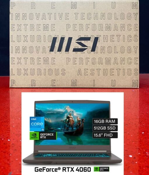 PC Laptop Thin 15.6FHD i5 RTX4060 16ram512gb MSi 4